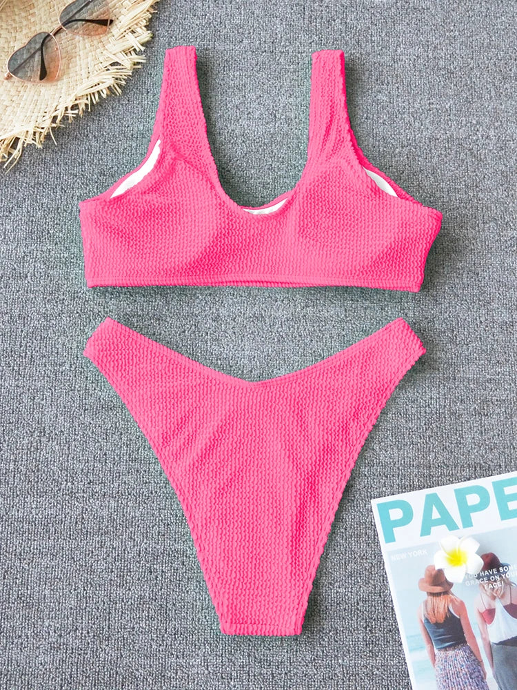 Sexy Bikini 2025 Swimsuit Women Swimwear Push Up Bikini Set Thong Brazilian Bathing Suit Beach Wear Biquini Bather Female