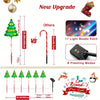 6/12 Pack Christmas Decorations Outside, Solar Christmas Pathway Lights Outdoor Candy Lights For Pathway Yard Garden Outside