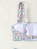 Sexy Floral Print Female Swimsuits Women Bikini 2025 Swimwear High Waisted Bikinis Sets Two Pieces Bandeau Bathing Suit Beahwear