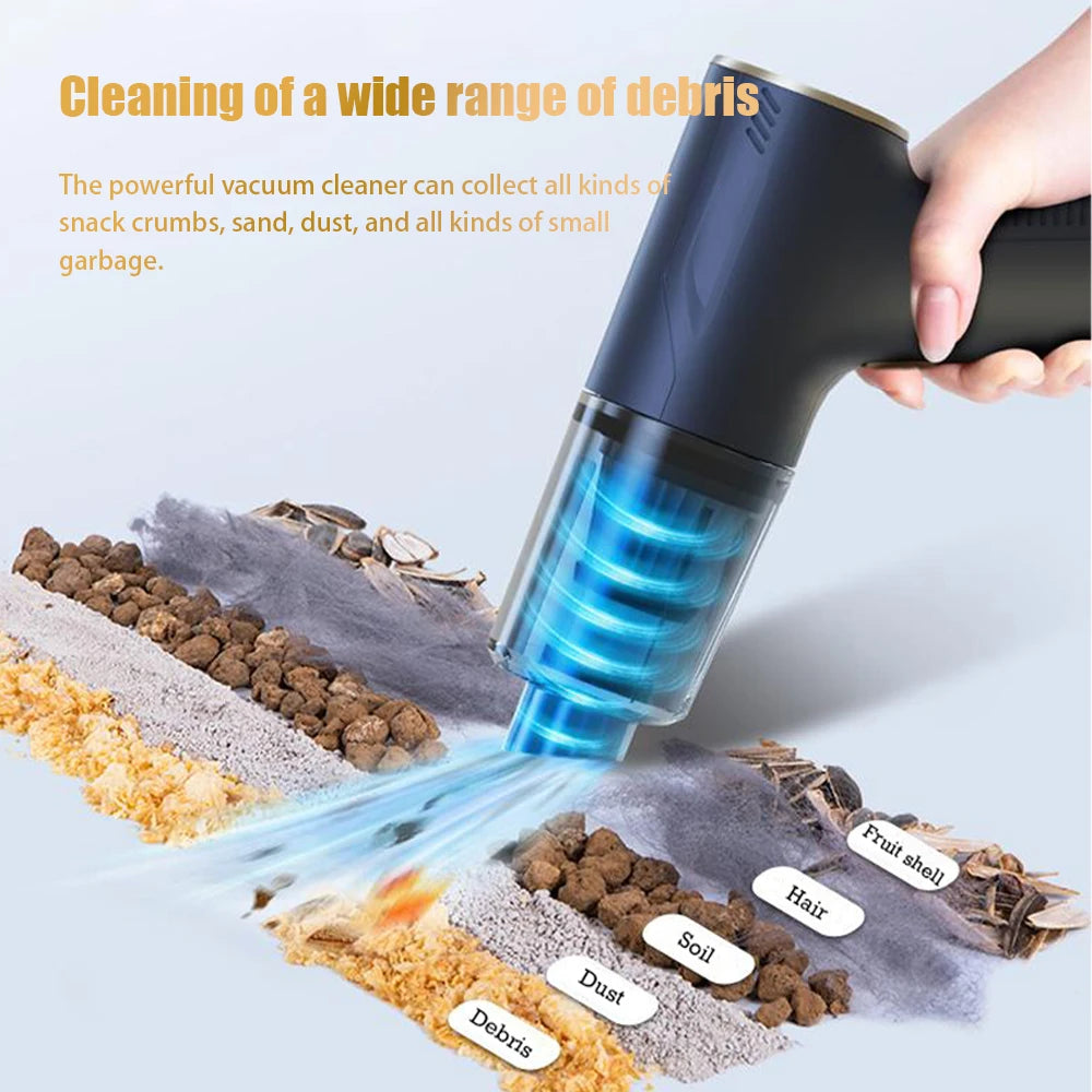 CENRR 98000PA Mini Car Vacuum Cleaner HandHeld Portable Wireless Vacuum Cleaner Powerful Cordless Vacuum Cleaner Home Appliance