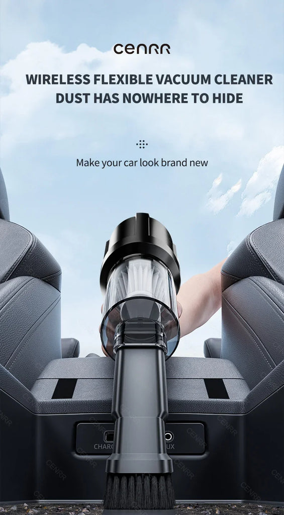 CENRR 998000PA Car Vacuum Cleaner Strong Suction Powerful Handheld Wireless Vacuum Cleaner Mini Blower for Home Appliance