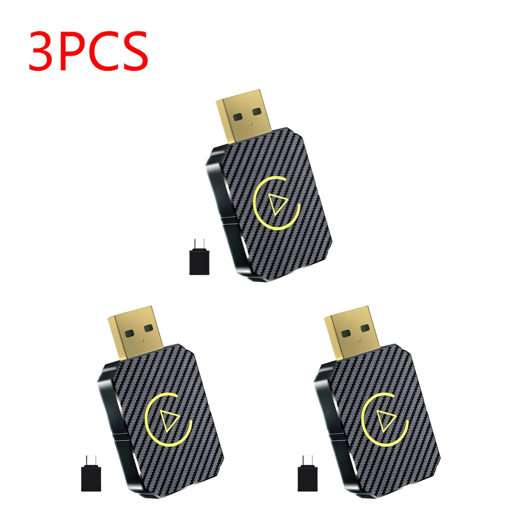 ﻿ 1-5Pcs 2in1 MINI Q1M Wireless CarPlay Android Auto Adapter BT5.0 WiFi Fast Connection Wireless Adapter Smart Mini Box USB