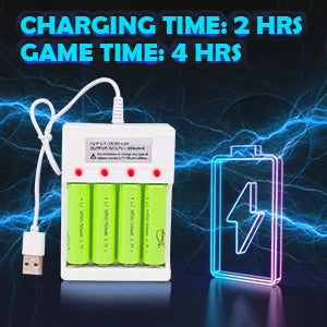 VATOS Laser Tag Guns x4 Sets Infrared Laser Tag Sets with Vest Rechargeable Shooting Game Toy Gift for Kids 6+ Years Old Adults