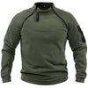 Men's Tactical Hoodies Military Outdoor Pullover Long Sleeve Zippers Pullove Fleece Windproof Thermal for Hiking Camping Army