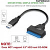 USB 3.0 to SATA Adapter Cable for 2.5" HDD/SSD – 6Gbps High-Speed Data Transfer – SATA III (22-Pin) Hard Drive Converter