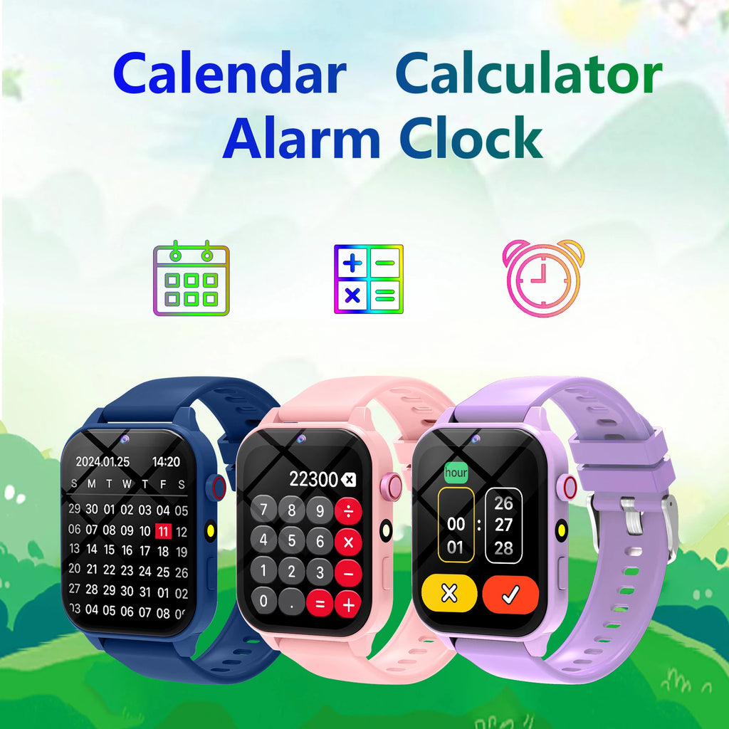 2025 New Smart Watch For Children HD Touch Screen Camera 18 Games Sleep Monitoring Alarm Clock Calculator Birthday Gift Boy Girl
