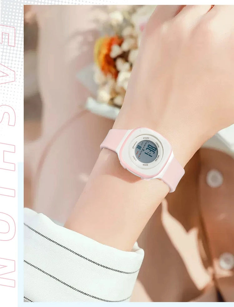 Children Watches Waterproof Purple Digital Kids Watch For Boys Girls Fashion Student Electronic Wristwatch Alarm Clocks