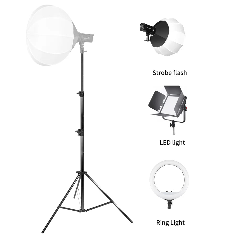 Heavy Duty Metal 2m 2.4m 2.8m Tripod Light Stand Max Load to 5KG Tripod for Photo Studio Softbox Video Flash ReflectorLighting
