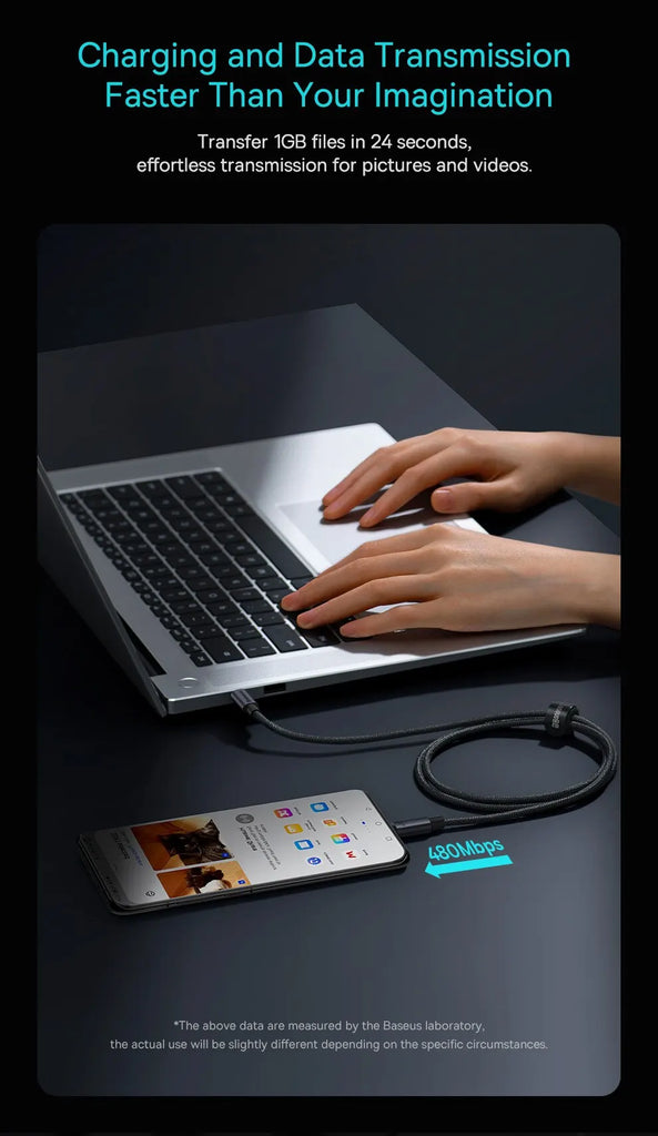 Baseus 100W USB C To Type C Cable For iPhone  16 15 Plus Pro Max PD Fast Charging Charger Cable For Macbook Xiaomi Samsung