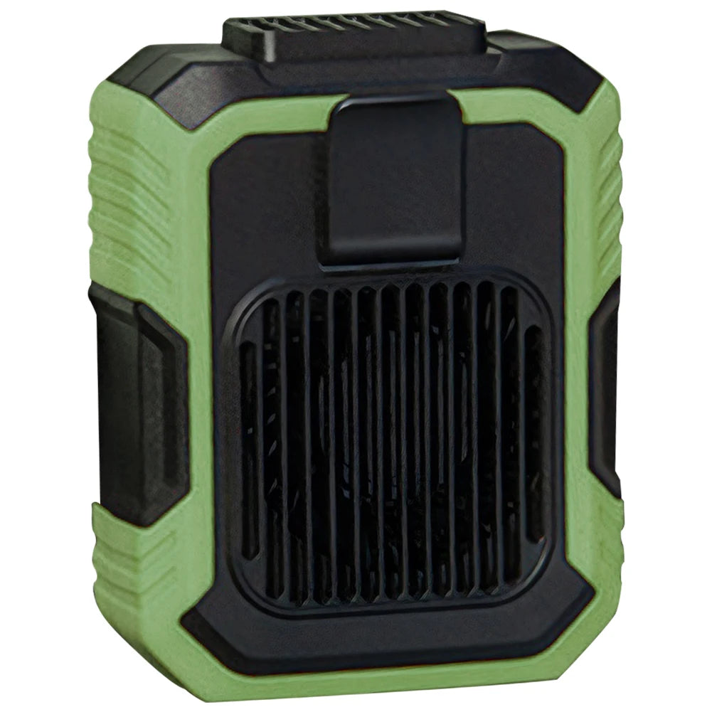 Portable Waist Fan 4000mAh Rechargeable Hanging Neck Fan Personal Wearable Belt Clip Fan with LED Flashlight for Outdoor Camping