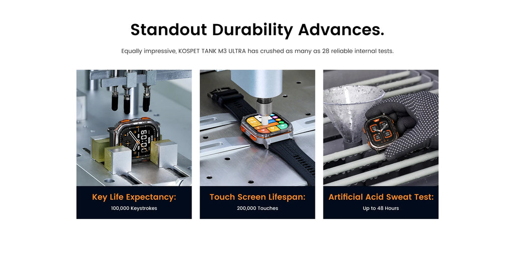 2025 KOSPET TANK M3 Ultra GPS Smartwatches Men Women Waterproof Smart watch 480mAh Digital Fitness AOD Male Electronic Watches