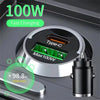 100W Mini Car Charger Lighter Fast Charging for iPhone QC3.0 Mini PD USB Type C Car Phone Charger for Xiaomi Samsung Huawei
