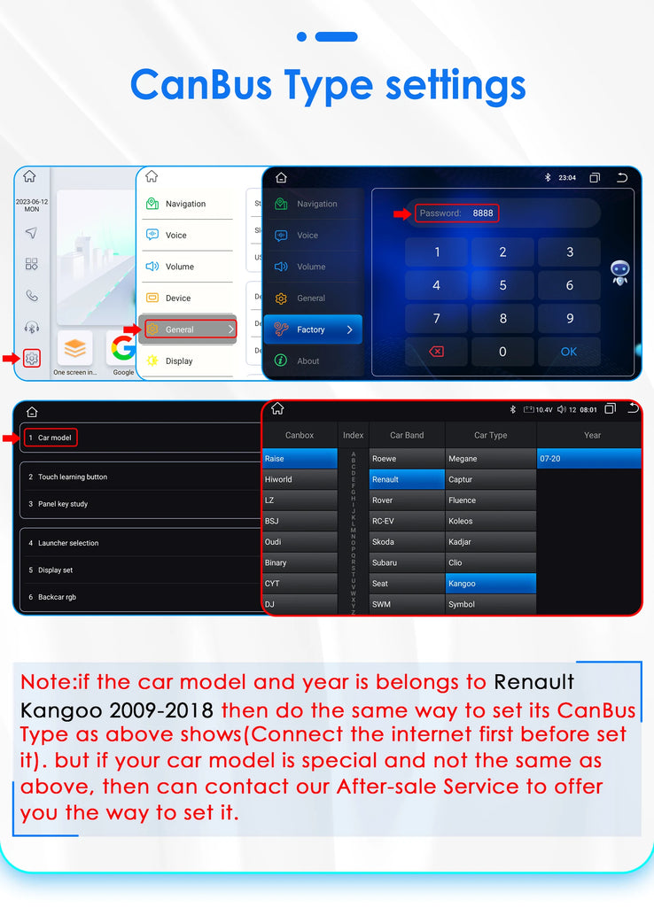 Hizpo Car Radio Android Auto For Renault kangoo 2009-2018 Multimedia Player Carplay GPS Intelligent System NO 2DIN DVD Head Unit
