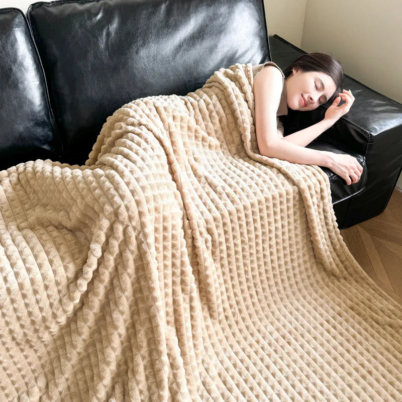 New Winter Blanket Home Warm Office Lunch Break Blanket Sofa Cover Bedspread Travel Blanket  Thick Warm Bedsheet Shawl Alanket