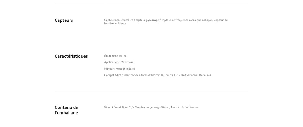 Xiaomi France | Xiaomi Smart Band 9, very endable up to 21 days of battery life, large screen AMOLED "1,62 nits