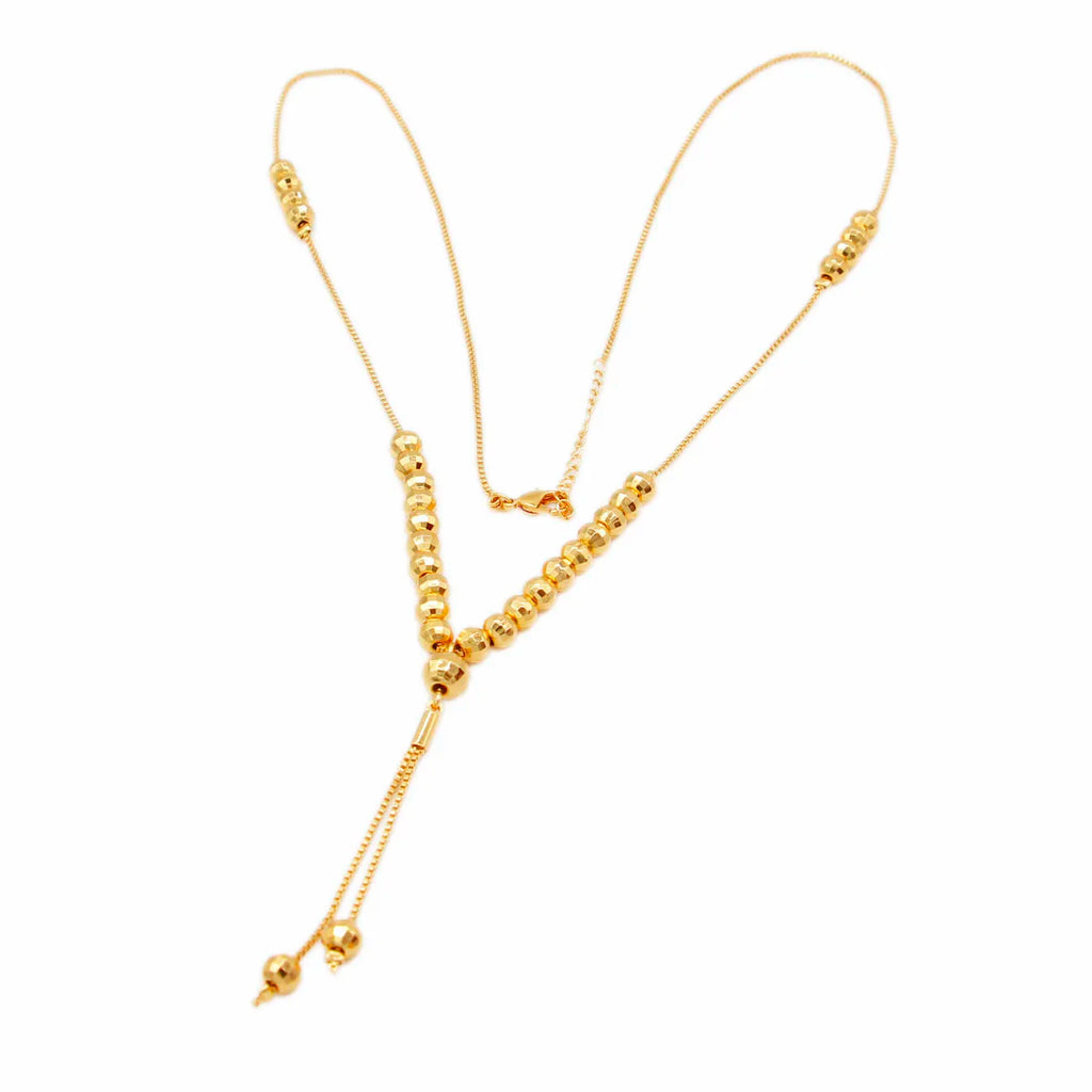 WDZUIAI Small Beads Shape Gold Color Big Size Necklace&Earrings Sets For African Women Girls Party Jewelry Wife Anniversary Gift