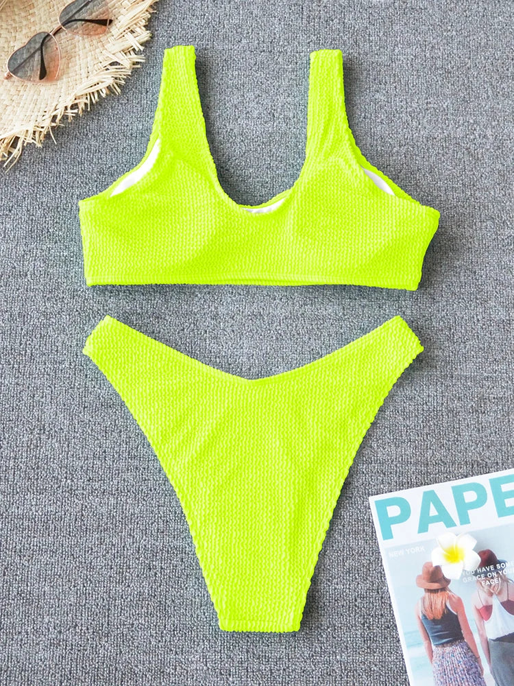 Sexy Bikini 2025 Swimsuit Women Swimwear Push Up Bikini Set Thong Brazilian Bathing Suit Beach Wear Biquini Bather Female