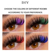 120pcs Colorful DIY Cluster Individual Lashes 6 Colors Mixed Super Fulffy 40D Cosplay Hand Woven Premium Synthetic Eyelashes