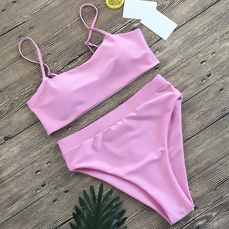 Sexy Bikini Set High Waist Bikinis Bathing Suits Beach Bikini for Women Swimwear Female Push Up Brazilian Swimsuit Mujer Biquini