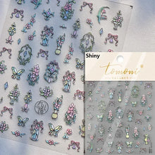 Load image into Gallery viewer, Lovely Gold Silver Black White Line Bowknot 3D Self Adhesive Nail Art Decorations Stickers Ribbon Cute Manicure Decals Wholesale