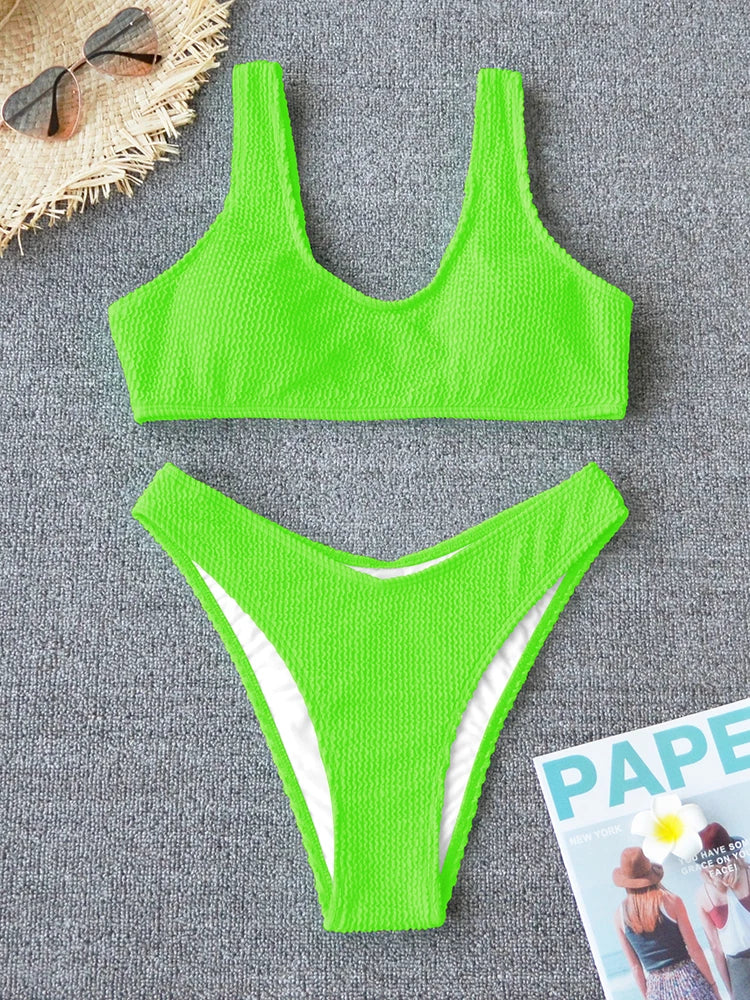 Sexy Bikini 2025 Swimsuit Women Swimwear Push Up Bikini Set Thong Brazilian Bathing Suit Beach Wear Biquini Bather Female