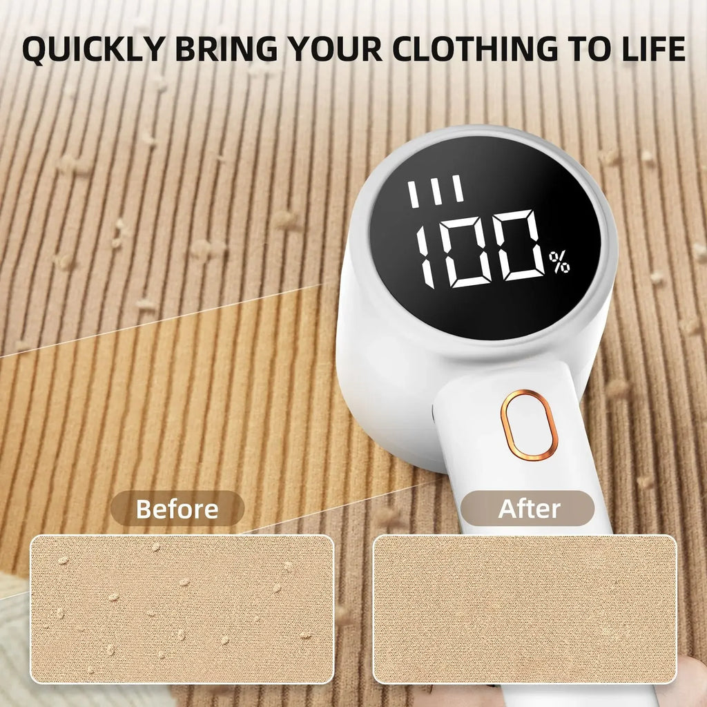 New Household Electric Lint Remover 3 Gears Adjustable Wireless LED Digital Display Hairball Trimmer Portable Sweater Epilator