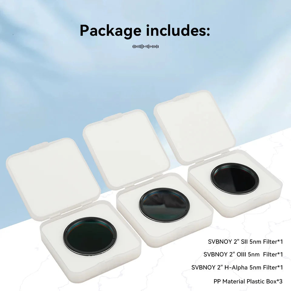 Svbony SV227 2/1.25inch Filter 5nmH-Alpha SII-CCD OIII-CCD Narrow Band for Astronomy Telescope Deep Space Planetary Photography