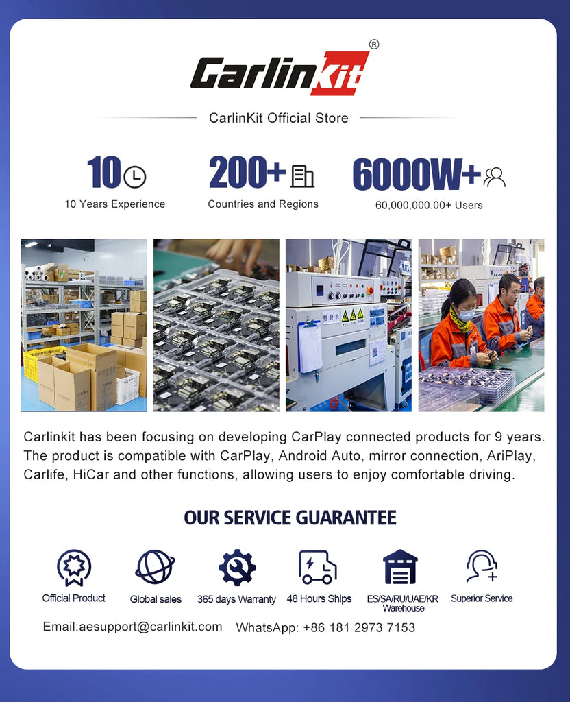 CarlinKit 5.0 2air & CarlinKit 4.0 CP2A Wireless Android Auto &CarPlay Wireless Adapter 2.4G&5.8Ghz WiFi Auto Connect OTA Update