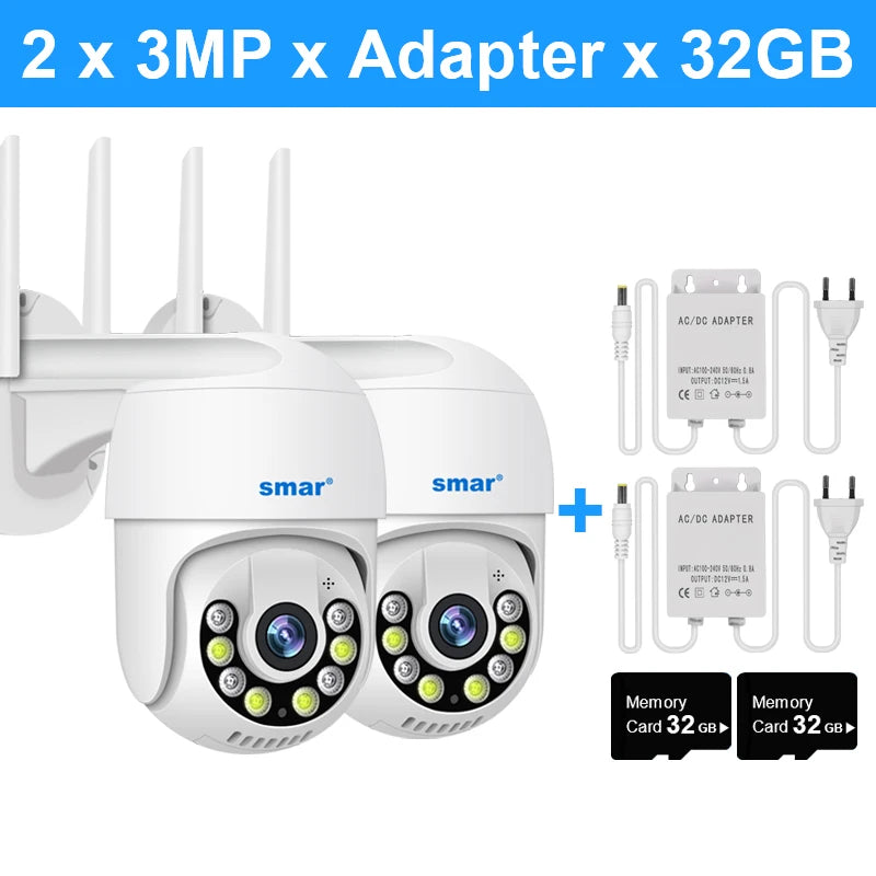 Smar 1080P Cloud Storage Wireless PTZ IP Camera Speed Dome CCTV Security Cameras Outdoor ONVIF Two Way Audio P2P Camera WIFI