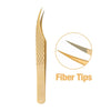 Fadvan Tweezers for Lashes Extension Fiber Tips Stainless Steel Makeup Tweezers Anti-static Free Print Your Logo