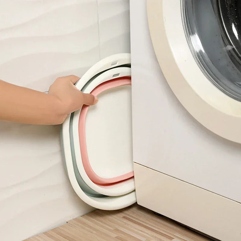 Plastic Folding Wash Basin, Portable Laundry Tub for Home, Bathroom, Kitchen, Adult & Baby Bath Basin, Travel Wash Basket