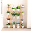 Multi-Tiered Bamboo Plant Stand Indoor Outdoor Flower Pot Holder Rack for Garden Balcony Living Room