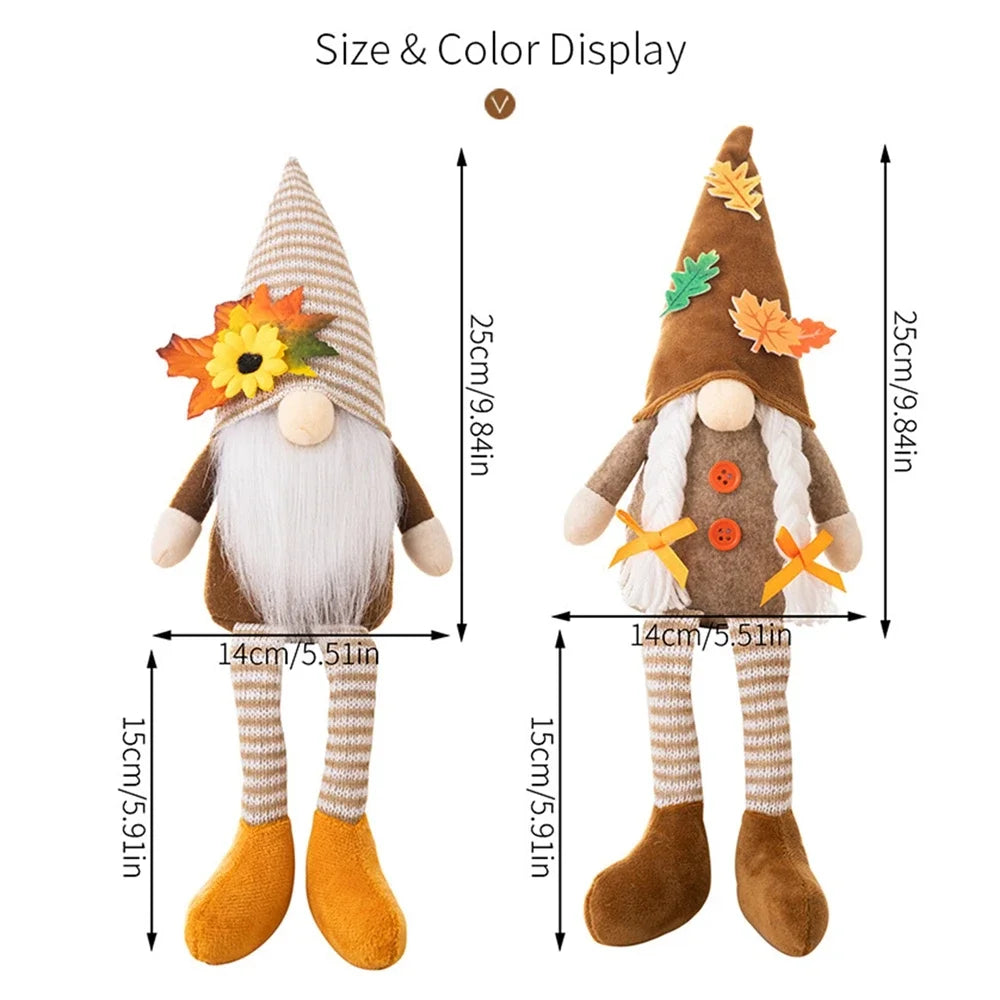 Gnomes Thanksgiving Decorations For Thanksgiving Day Gift Table Ornament Fall Dwarf Elf Dolls Scandinavian