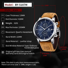 Load image into Gallery viewer, BENYAR Mens Watches Top Brand Luxury Quartz Men Watch 2023 Sports Watch For Men Chronograph Military Watch Men Relogio Masculino