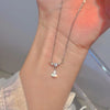 Trendy Water Drop Pendant Necklace Clavicle Chain Women Simple Tiny Rhinestone Jewelry Temperament Party Wedding Gift