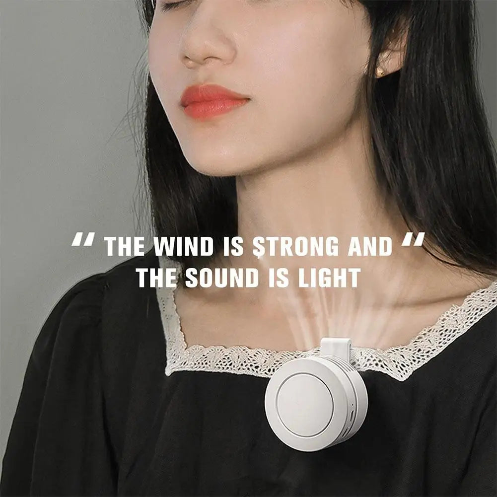 Portable Fan Clip-on Wearable Neck Fan 3-speed Belt Fan Powered By Rechargeable Battery USB Rechargeable Pocket Fan 360 Degree