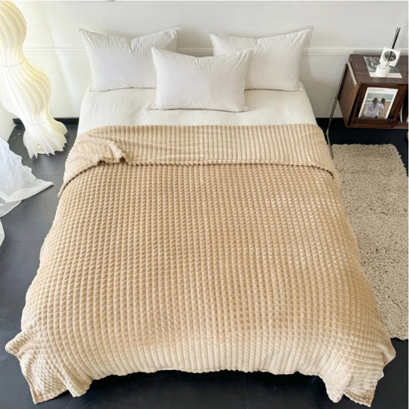 New Winter Blanket Home Warm Office Lunch Break Blanket Sofa Cover Bedspread Travel Blanket  Thick Warm Bedsheet Shawl Alanket