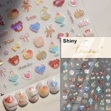 Load image into Gallery viewer, Lovely Gold Silver Black White Line Bowknot 3D Self Adhesive Nail Art Decorations Stickers Ribbon Cute Manicure Decals Wholesale