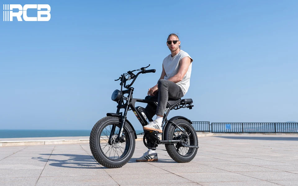 RCB 20'' E Bike, Electric Mountain Bike for Adults, Commuting Electric Bike with Removable 48V 15Ah Battery & APP, Range 40-60KM