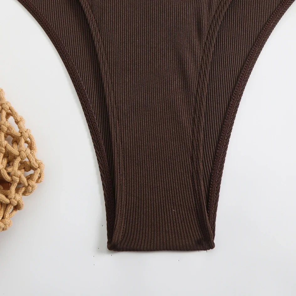 Sexy Women's Swimsuit 2025 Summer Bikini Two-piece Swimwear for Woman Beachwear Halter Bikinis Sets Swimming Beach Bathing Suits