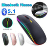 Wireless Mouse Bluetooth-Compatible 2.4GHz Dual Modes Mice Rechargeable RGB Ergonomic Silent Click for PC iPad Laptop Huaiwei