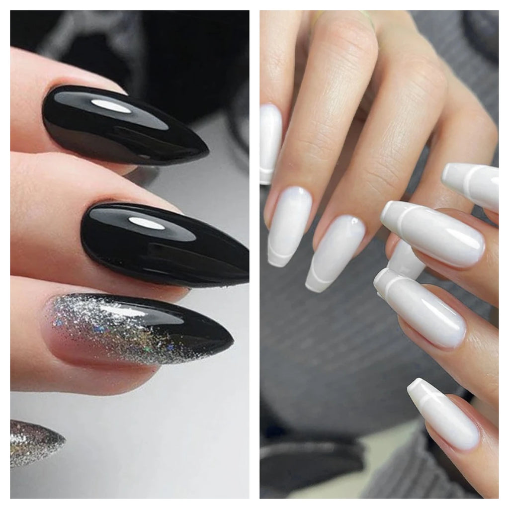 MEET ACROSS 6PCS/SET Macaron Series Gel Nail Polish Set Glitter Semi Permanent UV Nail Kit Base Matte Top Coat Nail Art Manicure