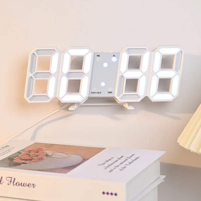 Digital Wall Clock, Desktop Clock, Home Decor, Indoor LED Table Clock, Living Room Wall Clock
