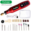 USB Cordless Rotary Tool Kit Woodworking Engraving Pen DIY For Jewelry Metal Glass Mini Wireless Drill With 24PCS Accessory