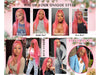 40 Inch Hot Pink Transparent Lace Front Wig Human Hair 13x6 Lace Frontal Wigs For Women Long Straight Colored Human Hair Wigs