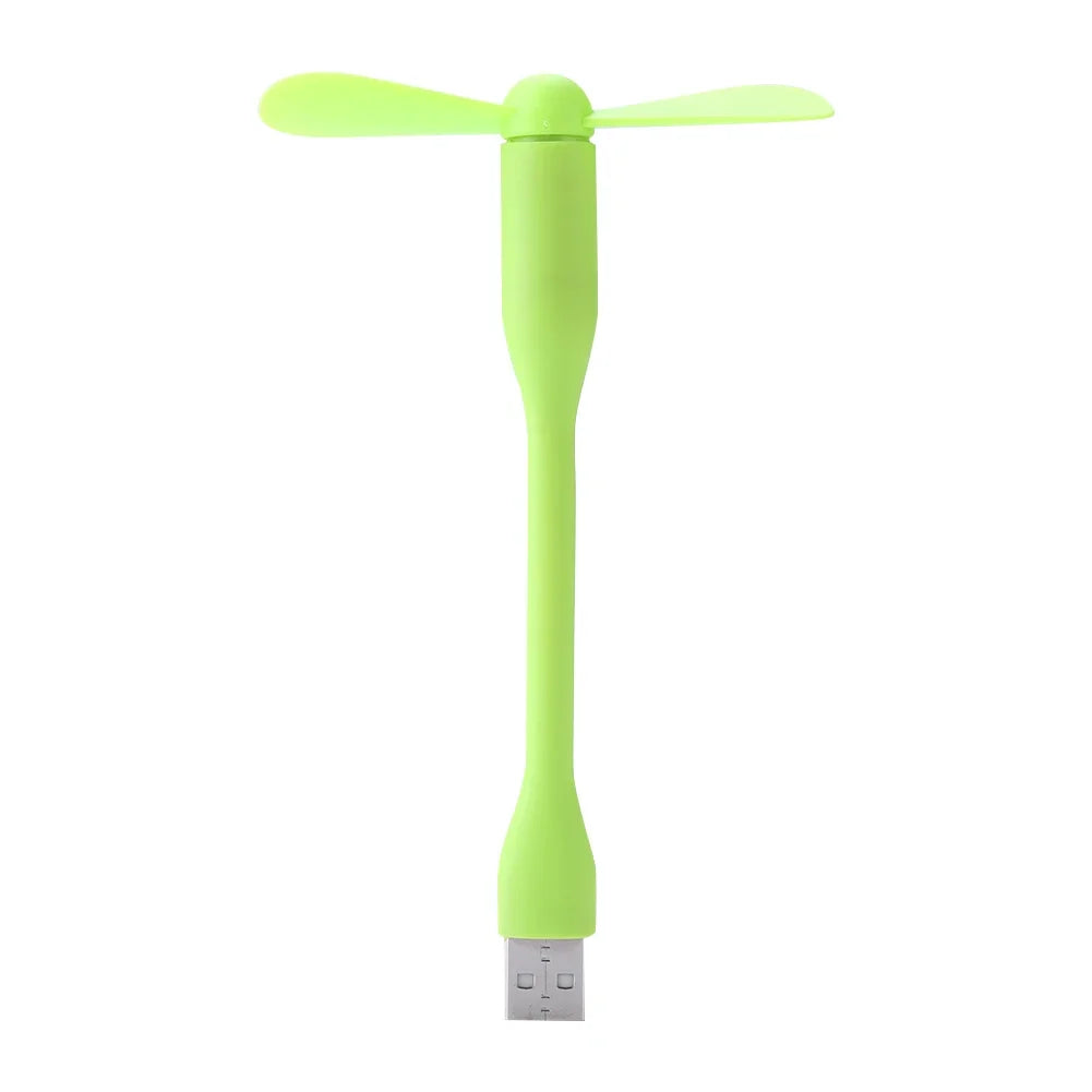 USB Electric Fan Flexible Bendable Fan For Power Bank Laptop PC AC Charger Portable Hand Cool Mini Fan Computer Summer Gadget