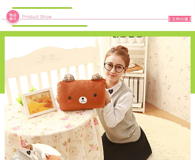 Lovely Gray Cat Kitten Panda Frog Strawberry Pig Cute Animal Soft Stuffed Plush Toy Hand Warm Girl Boy Birthday Christmas Gift