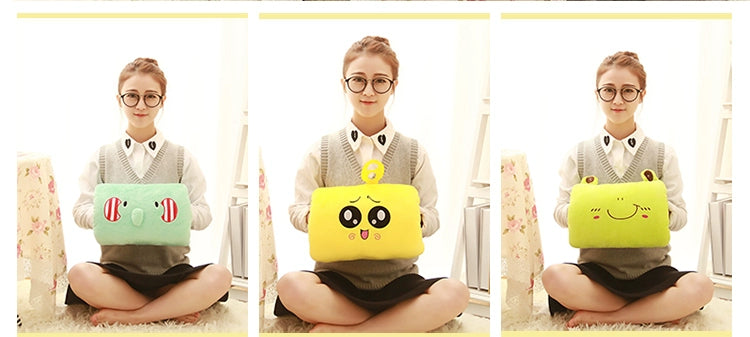 Lovely Gray Cat Kitten Panda Frog Strawberry Pig Cute Animal Soft Stuffed Plush Toy Hand Warm Girl Boy Birthday Christmas Gift