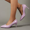 Women's Solid Color Stiletto Heels, Elegant Pointed Toe Work Pumps, Lightweight Dress Pumps