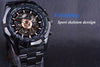 Forsining Stainless Steel Business Men's Automatic Mechanical Watches, Fashion Luminous Hollow Sport Wrist Watch, Ideal choice for Gifts